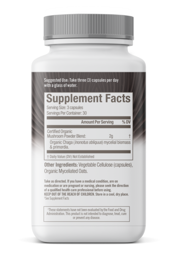 OM Mushroom Superfood - Chaga Mushroom Superfood Daily Boost Capsules - 75Vcaps