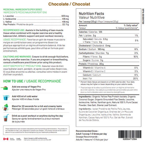 Raw Nutritional Vegan Pro 908g