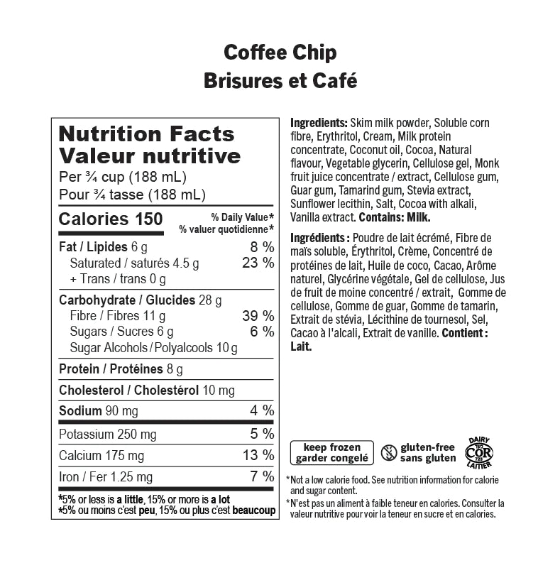 Enlightened - Crème glacée Keto sans sucre ajouté - 473 ml