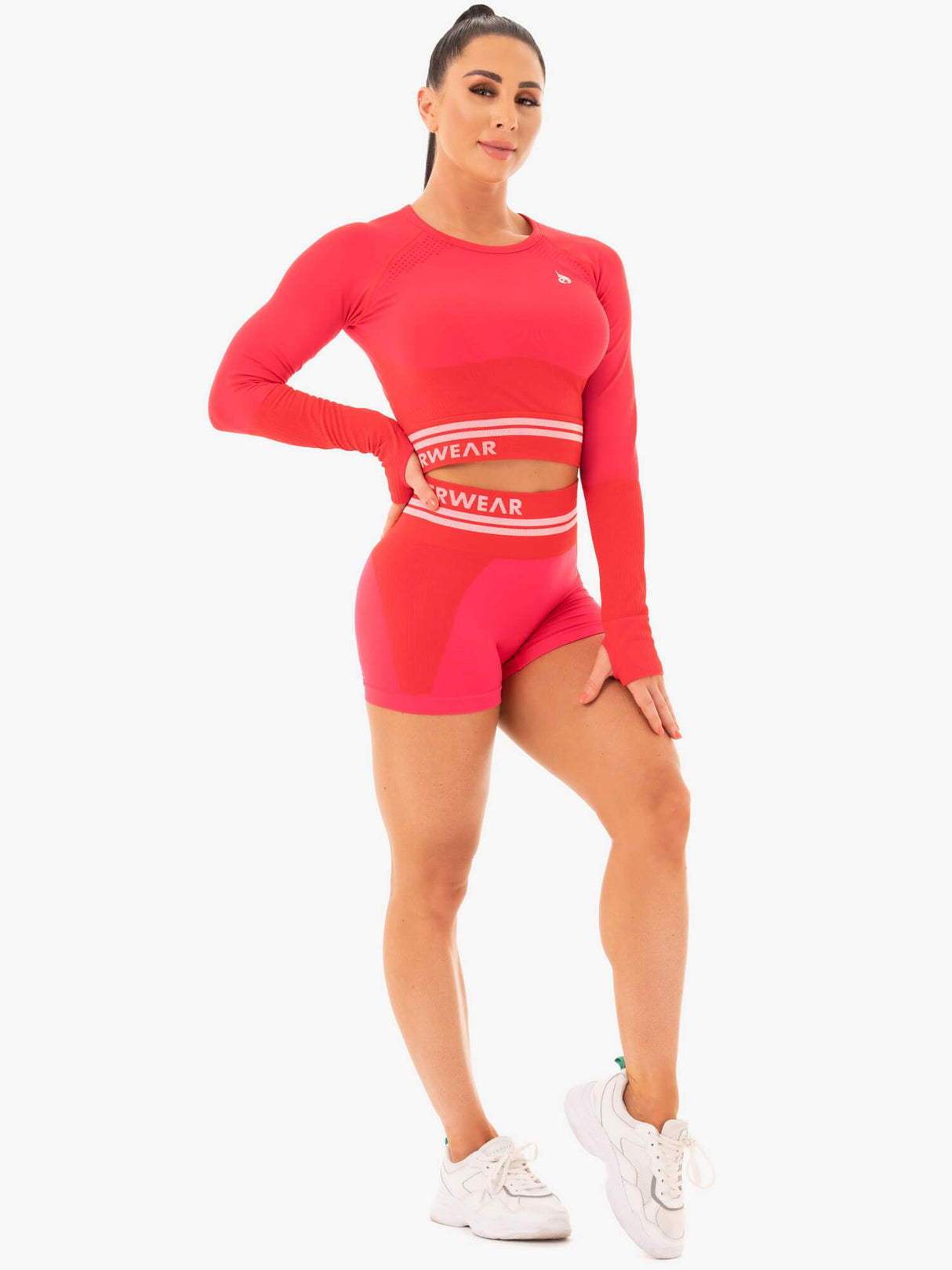 Short taille haute sans coutures Ryderwear Freestyle rouge