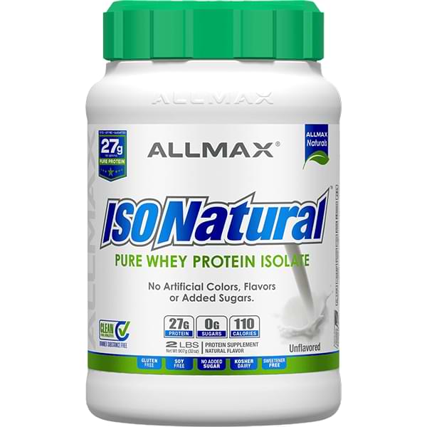 Allmax - Isolat de lactosérum pur IsoNatural - 907 g