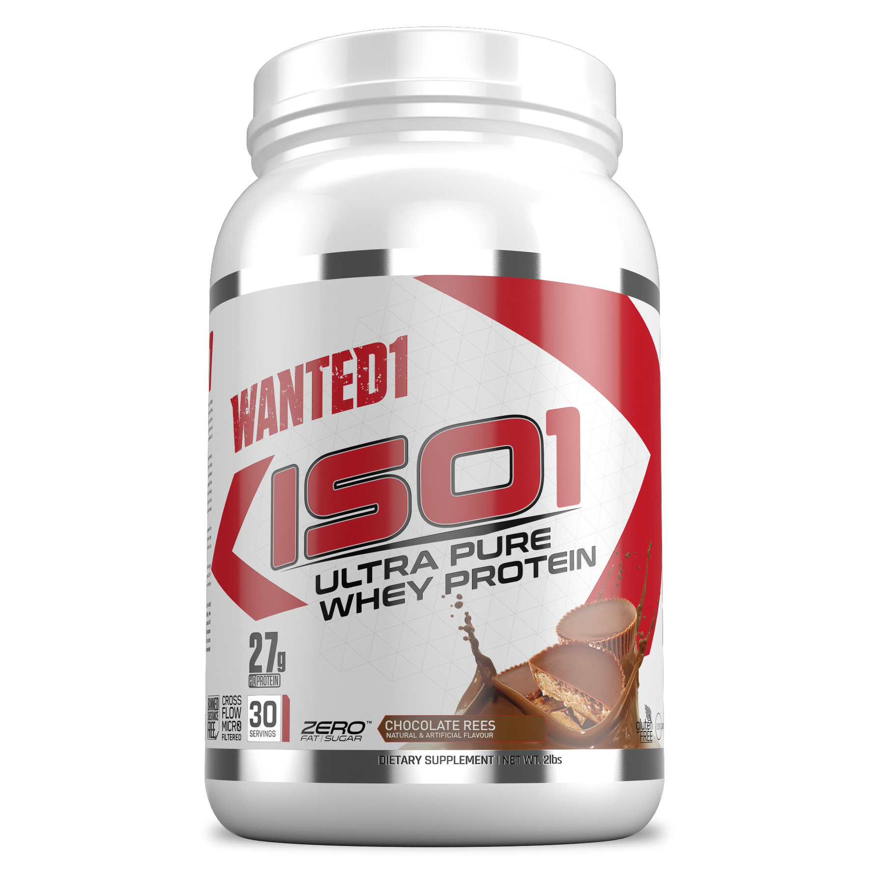 Wanted1 ISO1 - Ultra Pure Whey Isolate Protein - 2lbs