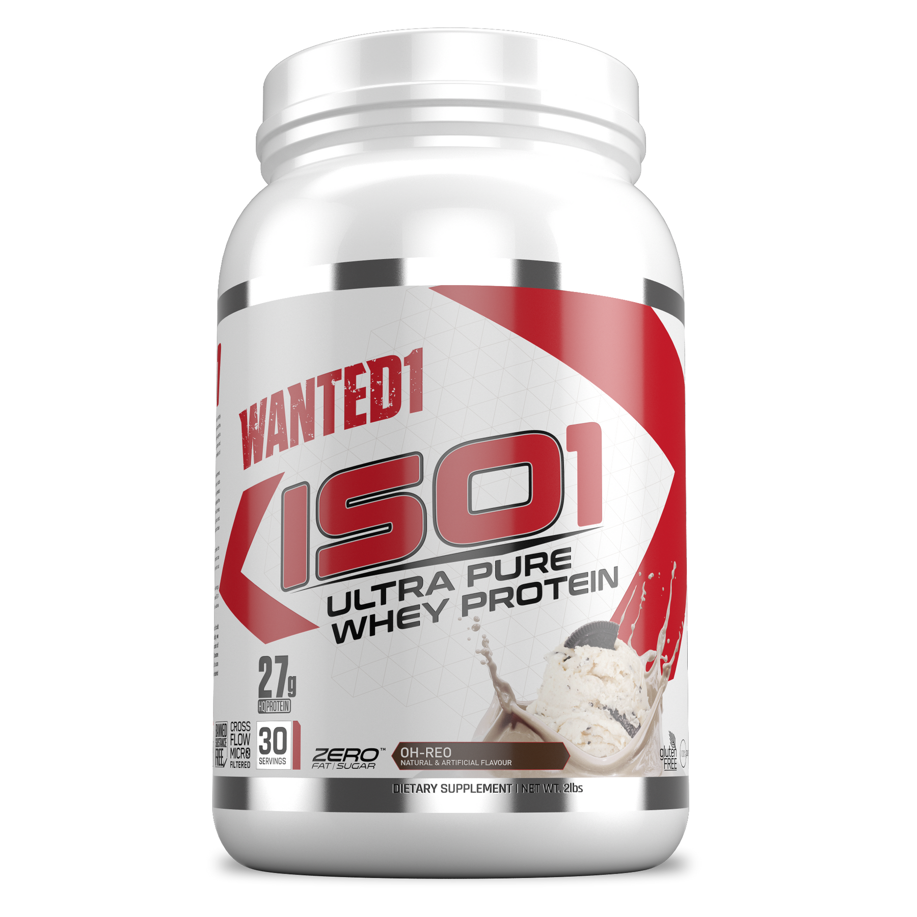 Wanted1 ISO1 - Ultra Pure Whey Isolate Protein - 2lbs