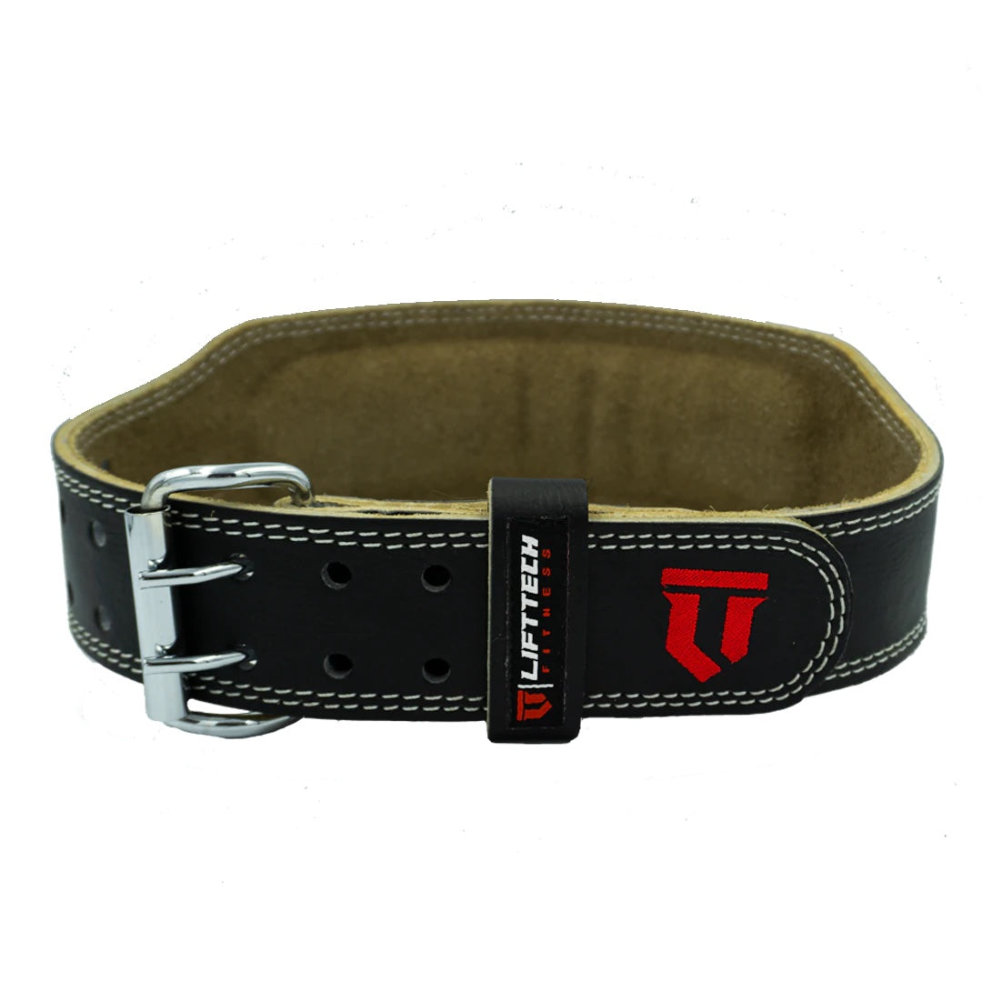 Ceinture d'haltérophilie LiftTech en cuir véritable rembourrée de 10 cm