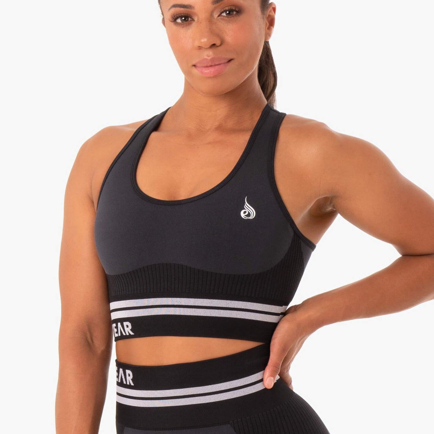Ryderwear Freestyle Seamless Longline Sports Bra Black