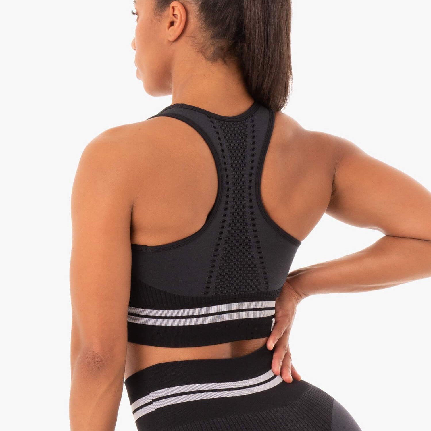 Ryderwear Freestyle Seamless Longline Sports Bra Black