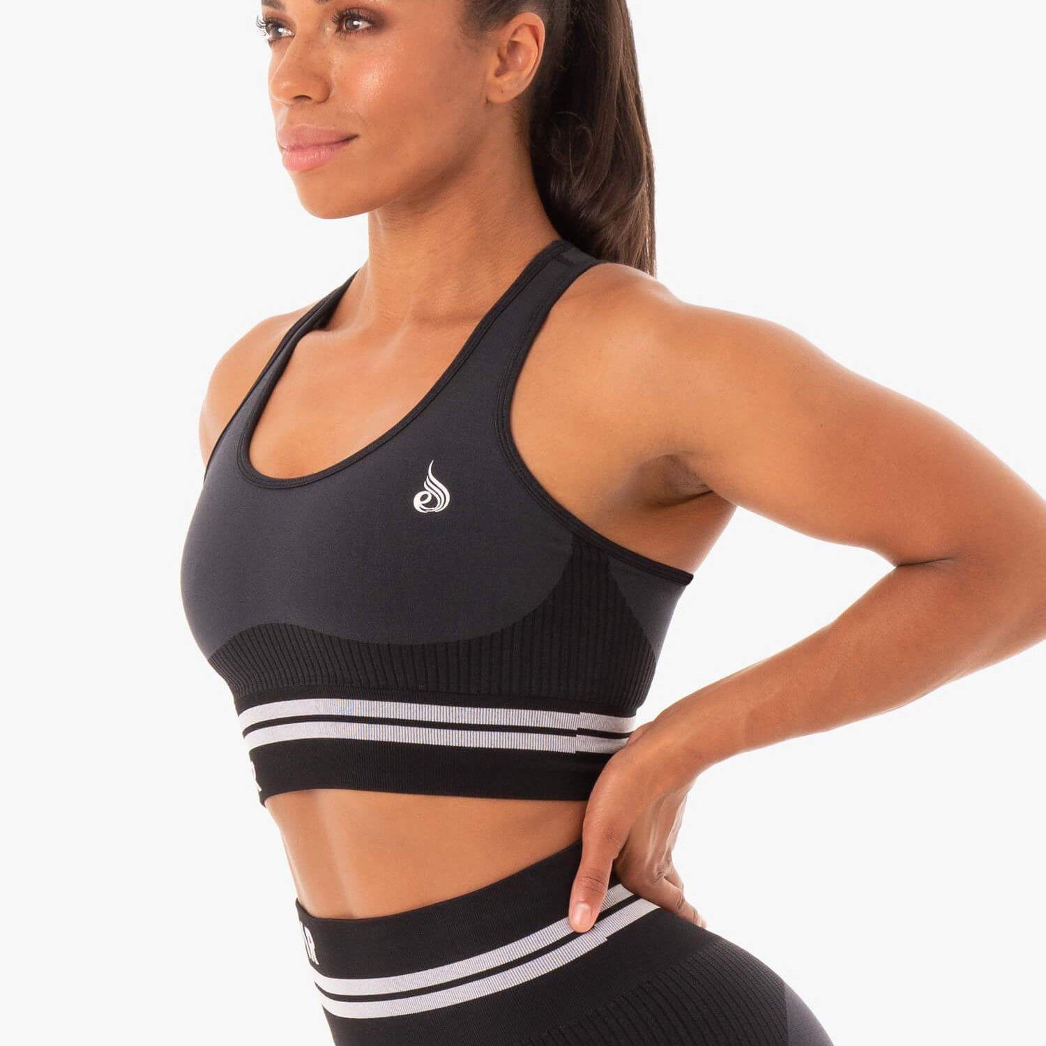 Ryderwear Freestyle Seamless Longline Sports Bra Black