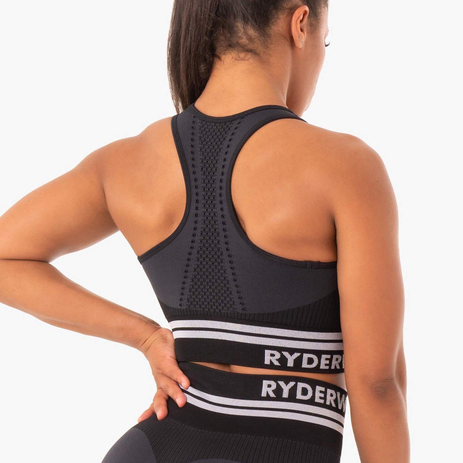Ryderwear Freestyle Seamless Longline Sports Bra Black