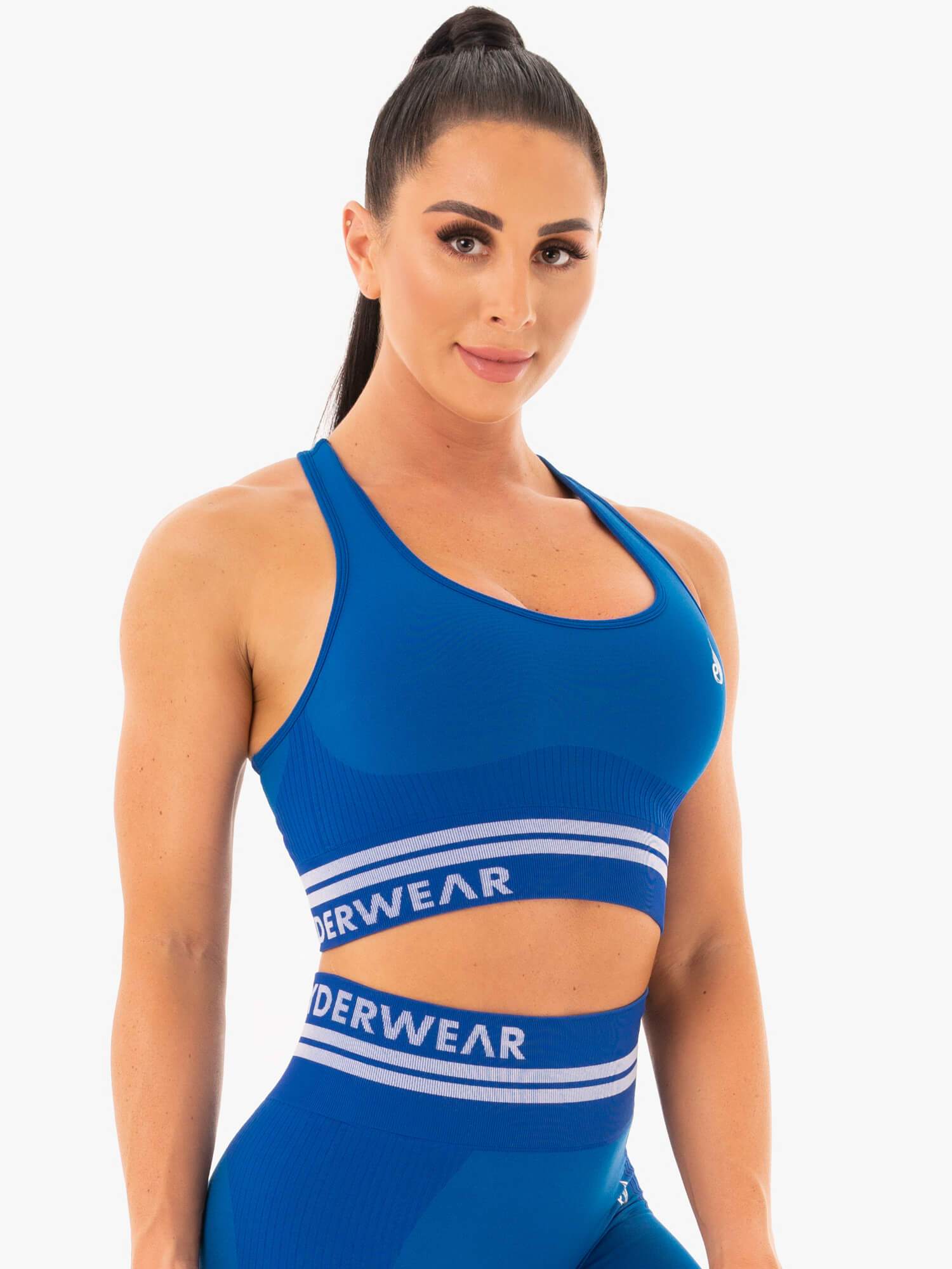 Ryderwear Freestyle Seamless Longline Sports Bra Blue