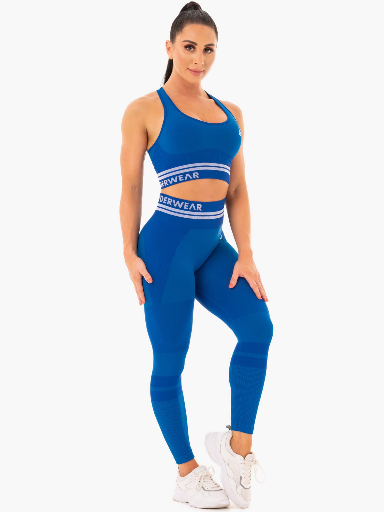 Ryderwear Freestyle Seamless Longline Sports Bra Blue