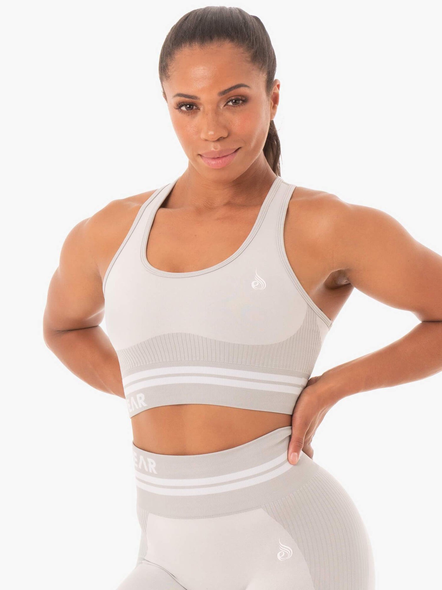 Ryderwear Freestyle Seamless Longline Sports Bra Grey