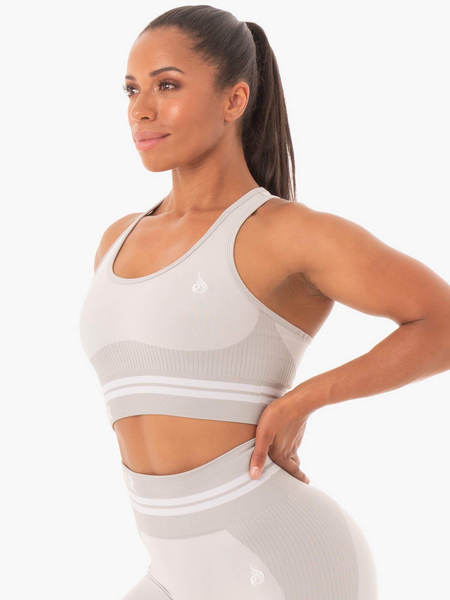 Ryderwear Freestyle Seamless Longline Sports Bra Grey