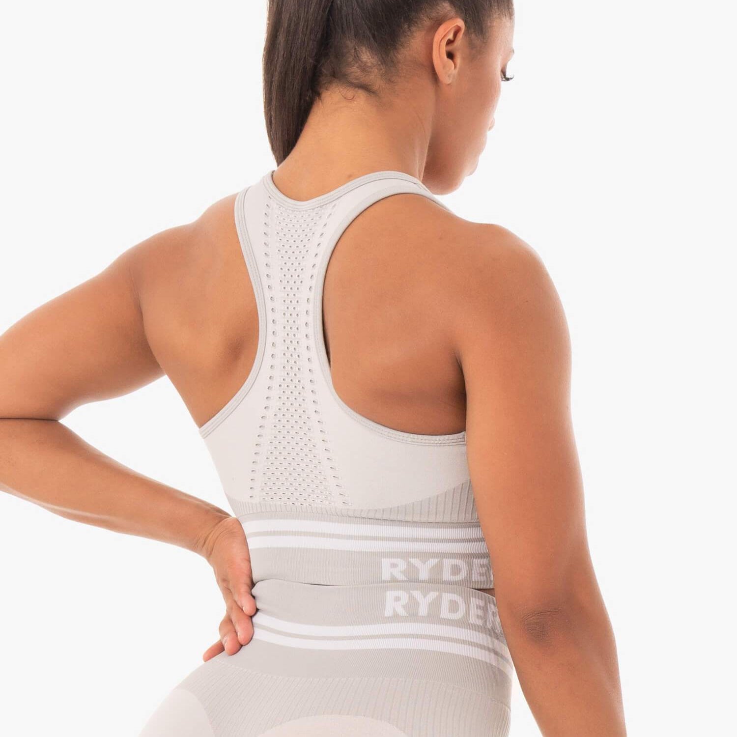 Ryderwear Freestyle Seamless Longline Sports Bra Grey