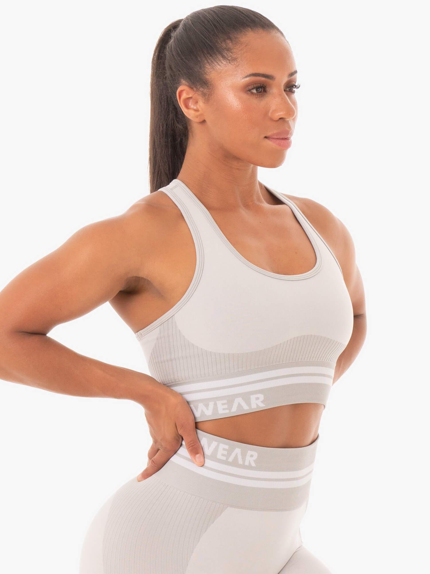 Ryderwear Freestyle Seamless Longline Sports Bra Grey