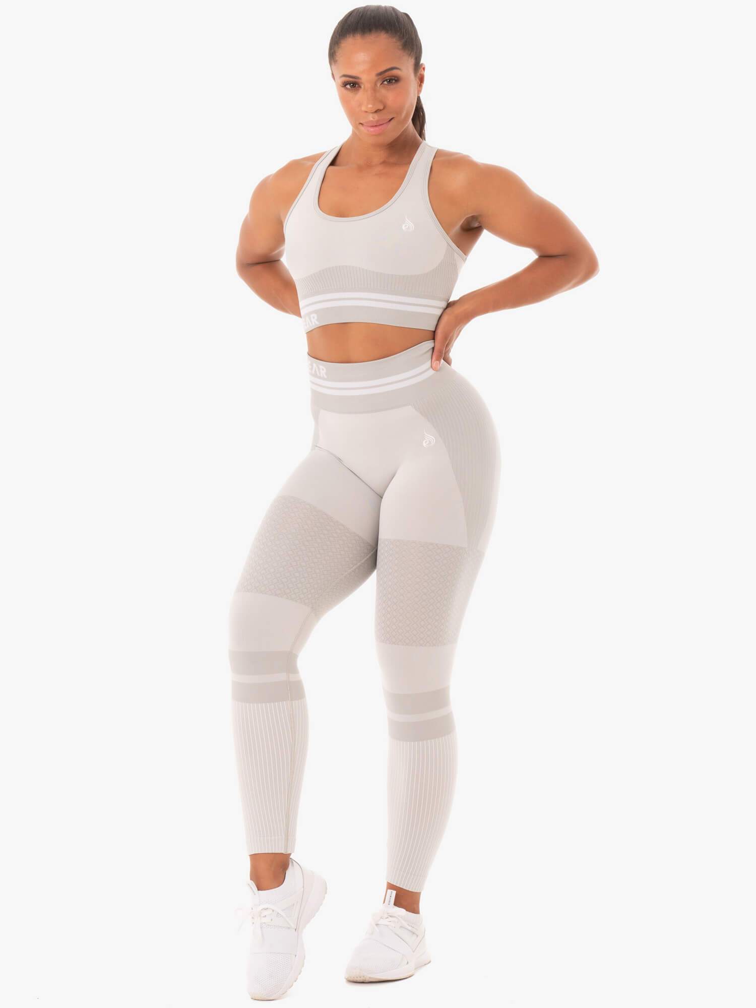 Ryderwear Freestyle Seamless Longline Sports Bra Grey