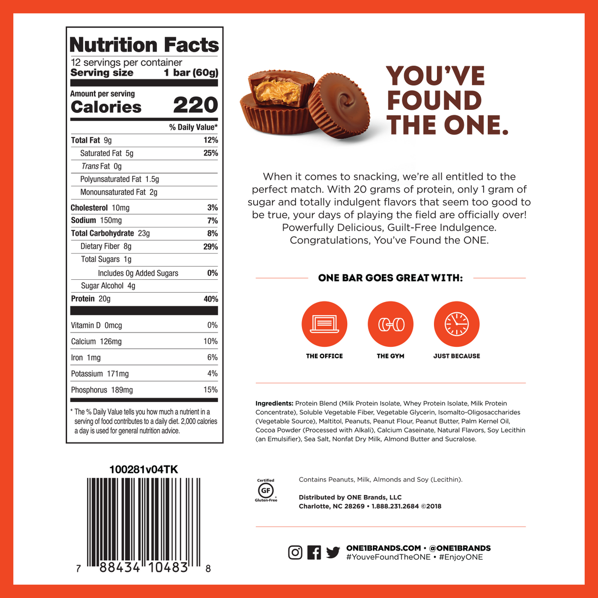 One Bar - Barre protéinée - Boîte de 12