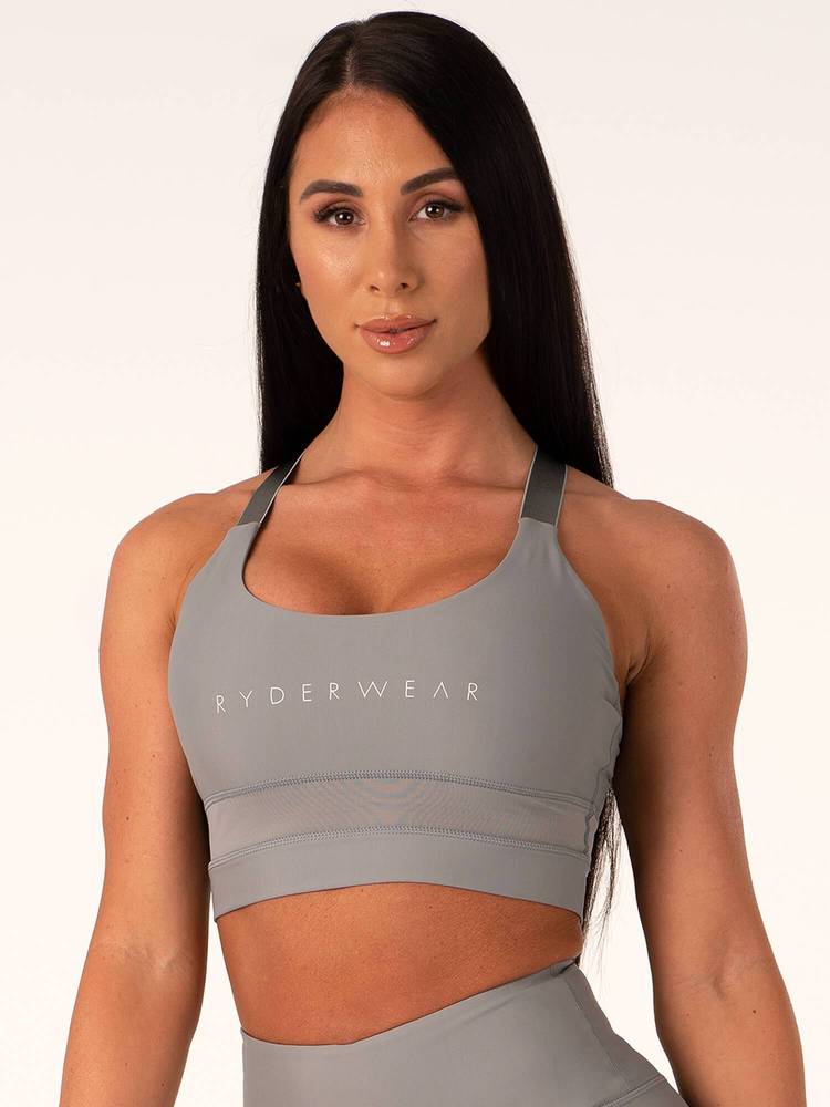 Ryderwear Palm Convertible Sport Bra Grey