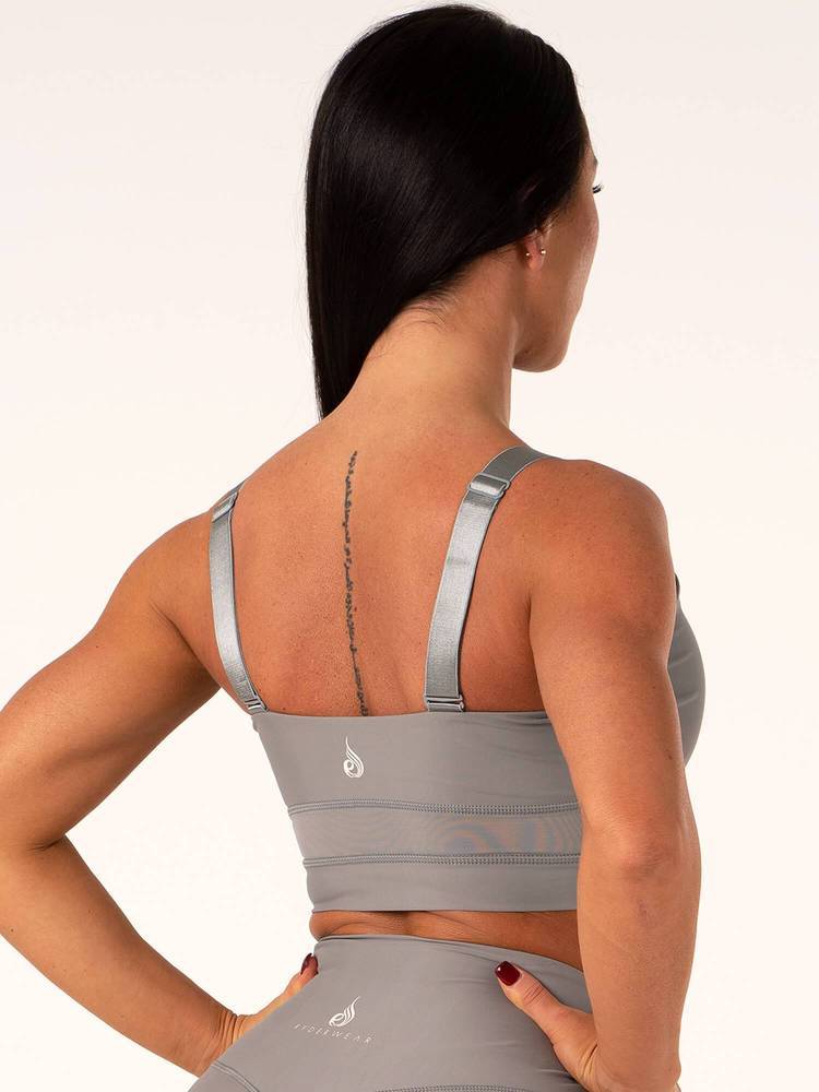 Soutien-gorge de sport convertible Ryderwear Palm gris