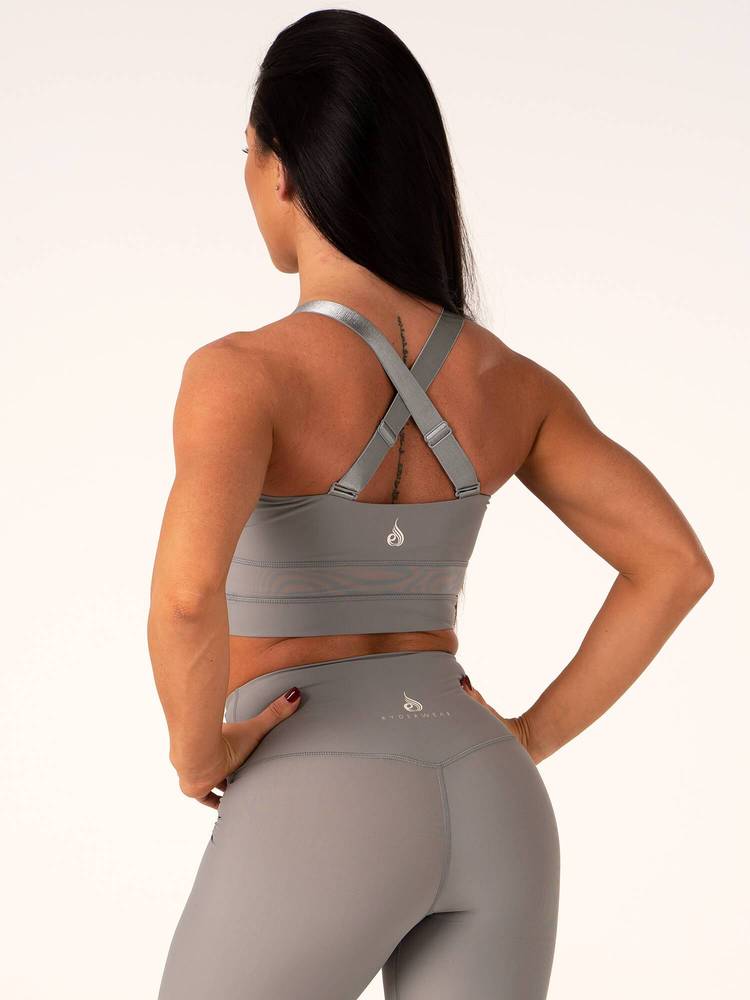 Soutien-gorge de sport convertible Ryderwear Palm gris