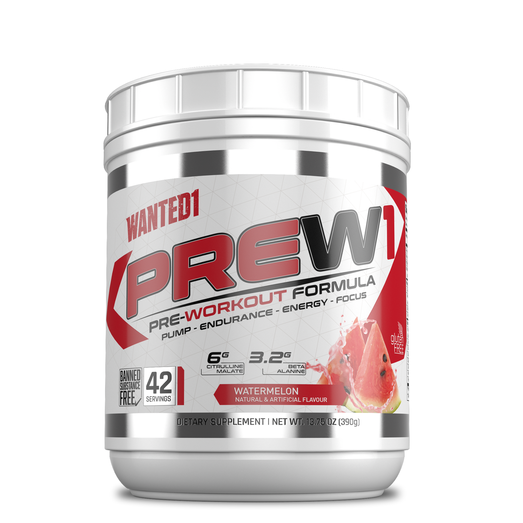 Wanted1 PreW1 - Pre Workout Formula - 42 serving