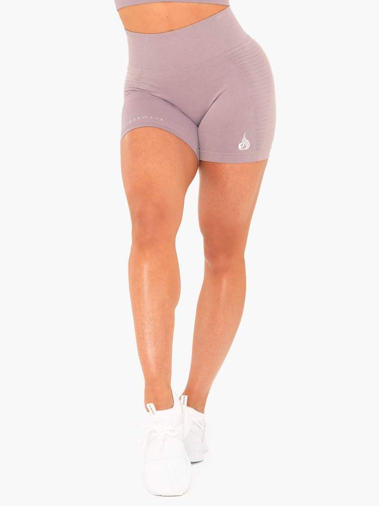 Ryderwear Geo Seamless High Waist Shorts Purple