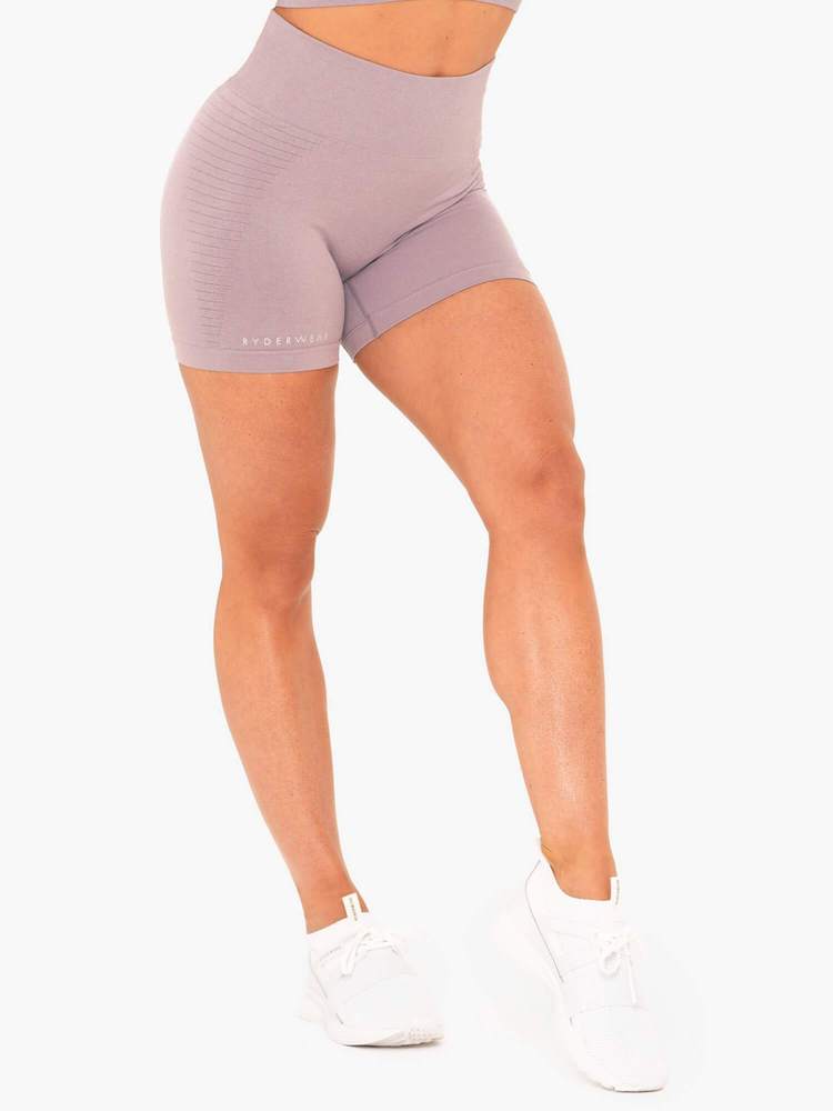 Ryderwear Geo Seamless High Waist Shorts Purple