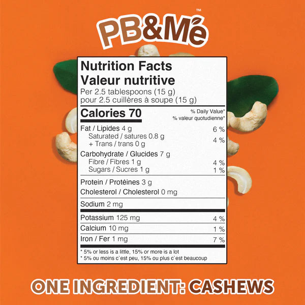 PB&Me - Powdered Cashew Butter - No Sugar Added 184g
