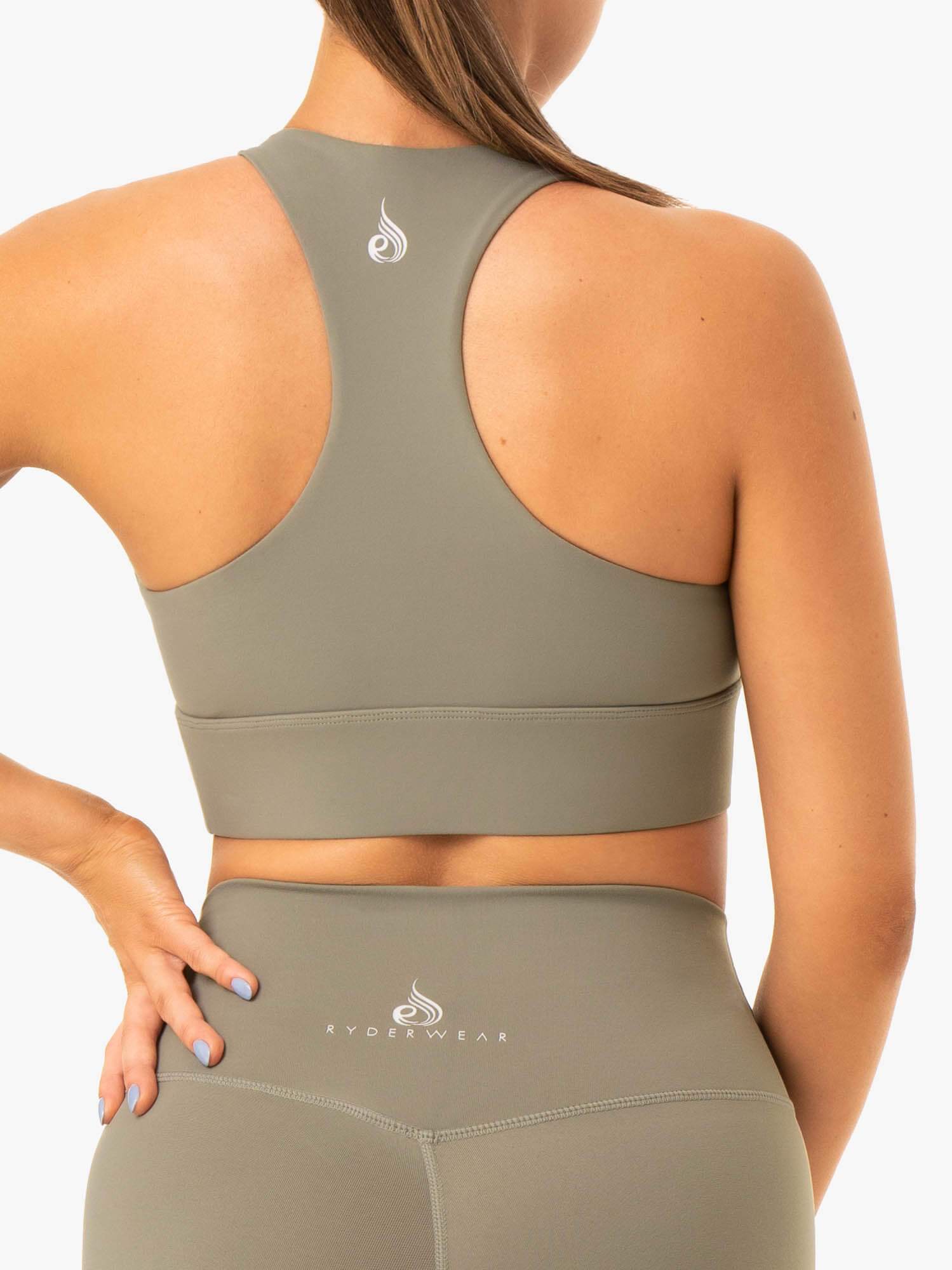 Ryderwear Base Racer Back Sports Bra Khaki