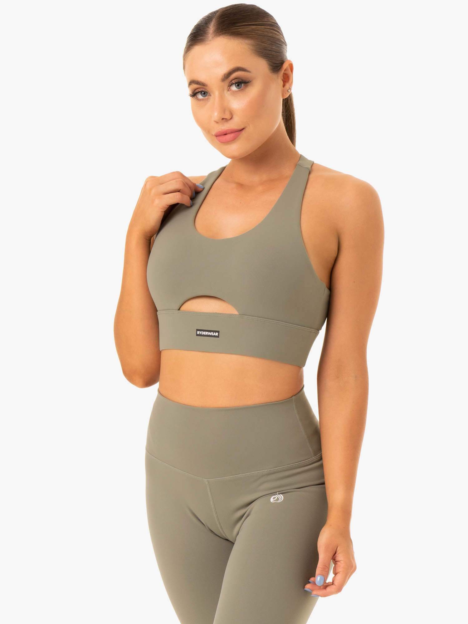 Ryderwear Base Racer Back Sports Bra Khaki