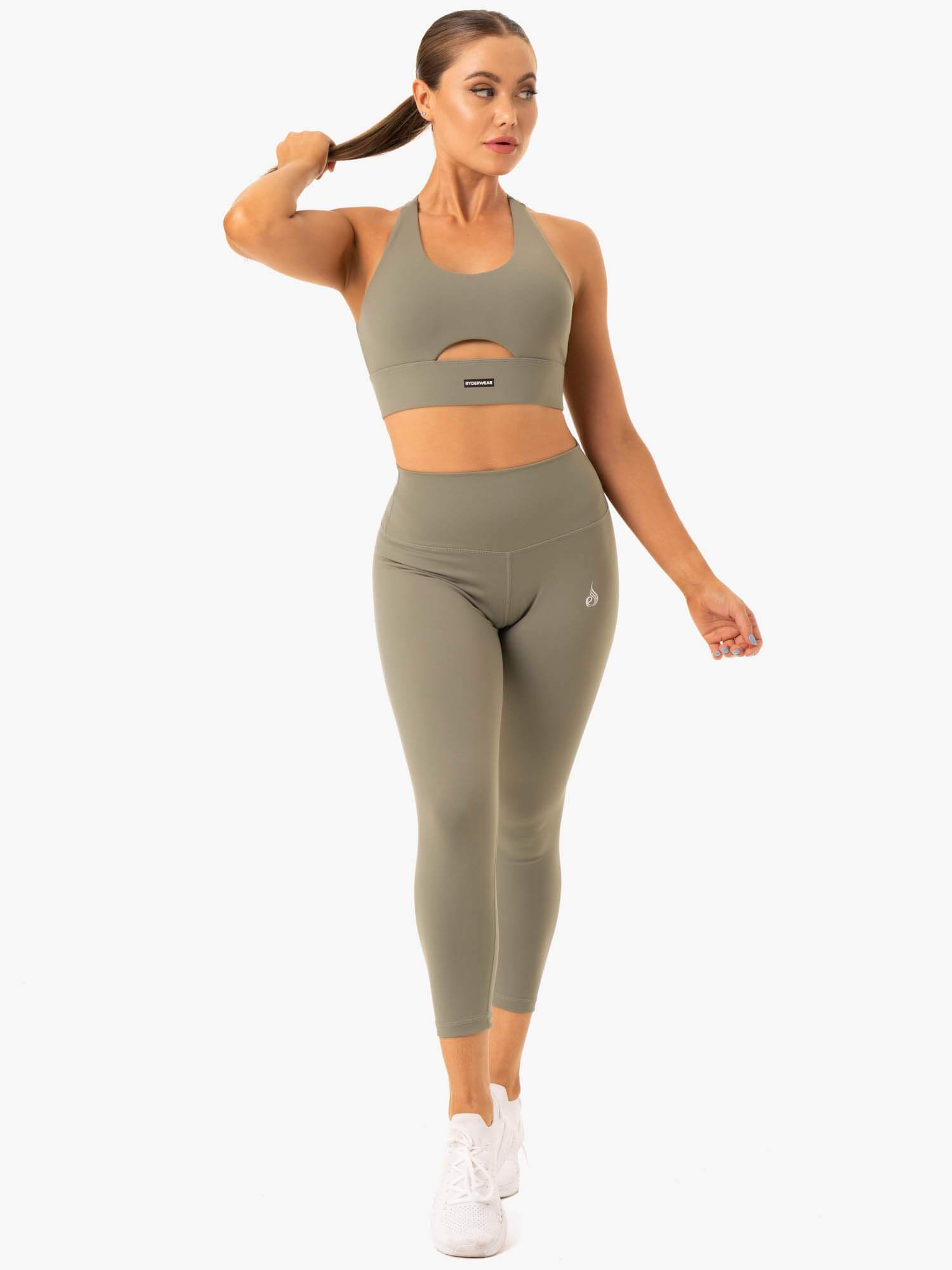 Ryderwear Base Racer Back Sports Bra Khaki