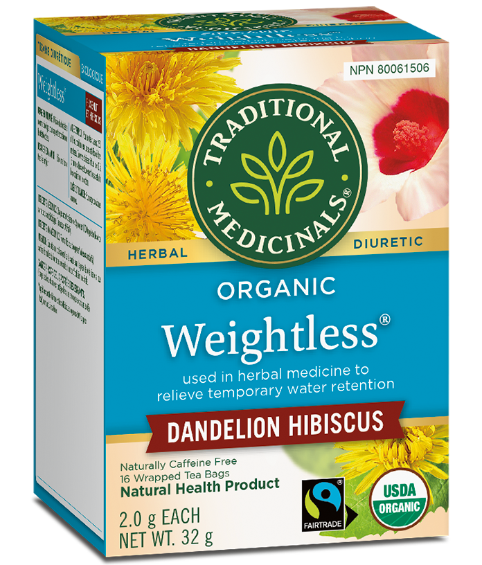 Traditional Medicinals - Organic Weightless Dandelion Hibiscus - 16 tea bags
