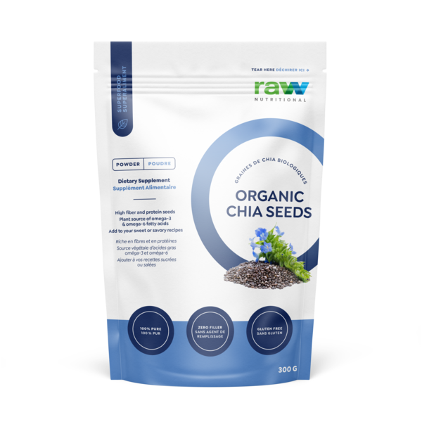Graines de chia biologiques crues et nutritives 300 g