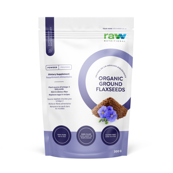 Graines de lin moulues biologiques crues et nutritives 300 g
