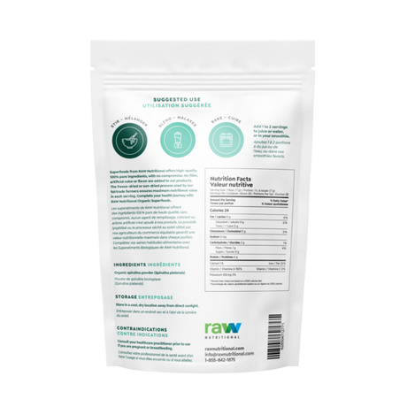 Raw Nutritional - Pure Organic Spirulina 200g