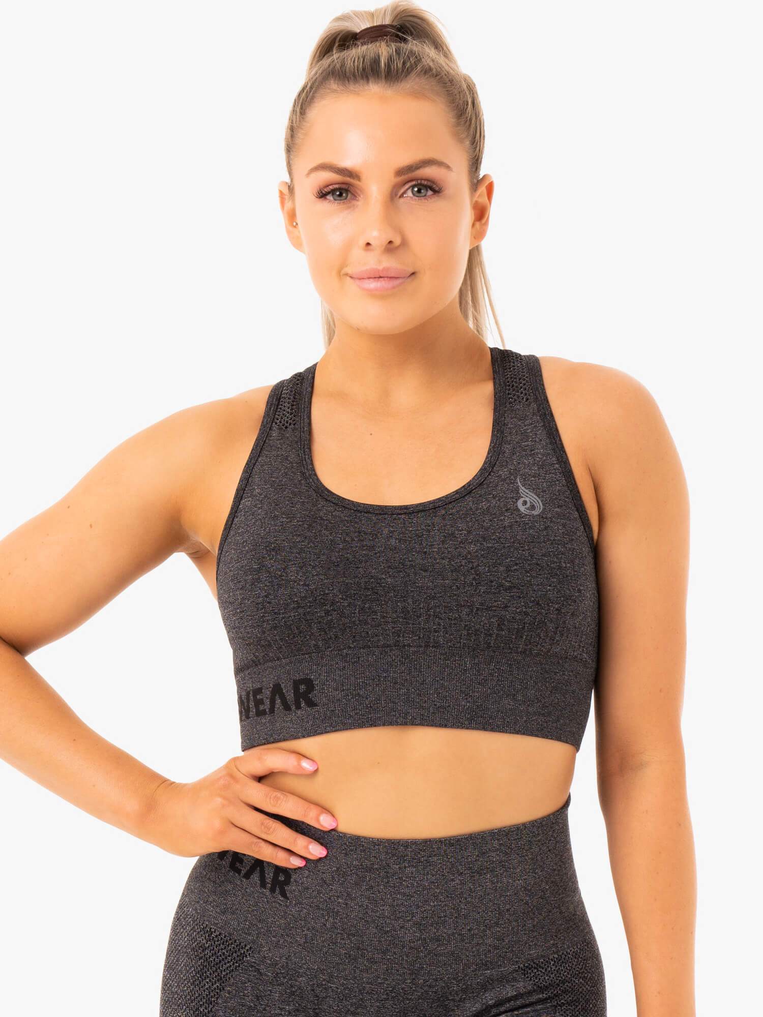 Ryderwear Seamless Staples Sport Bra Charcoal Marl