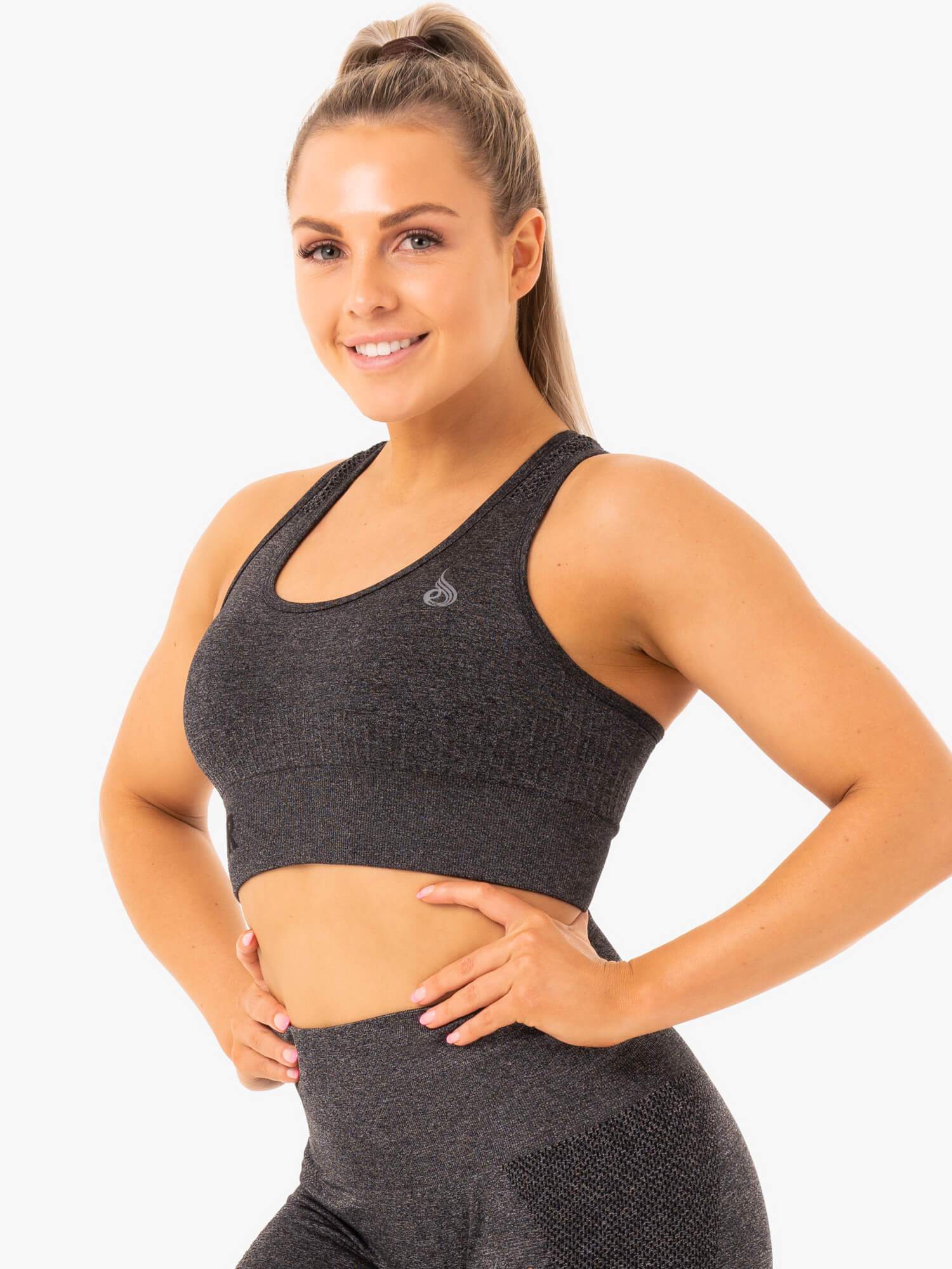 Ryderwear Seamless Staples Sport Bra Charcoal Marl