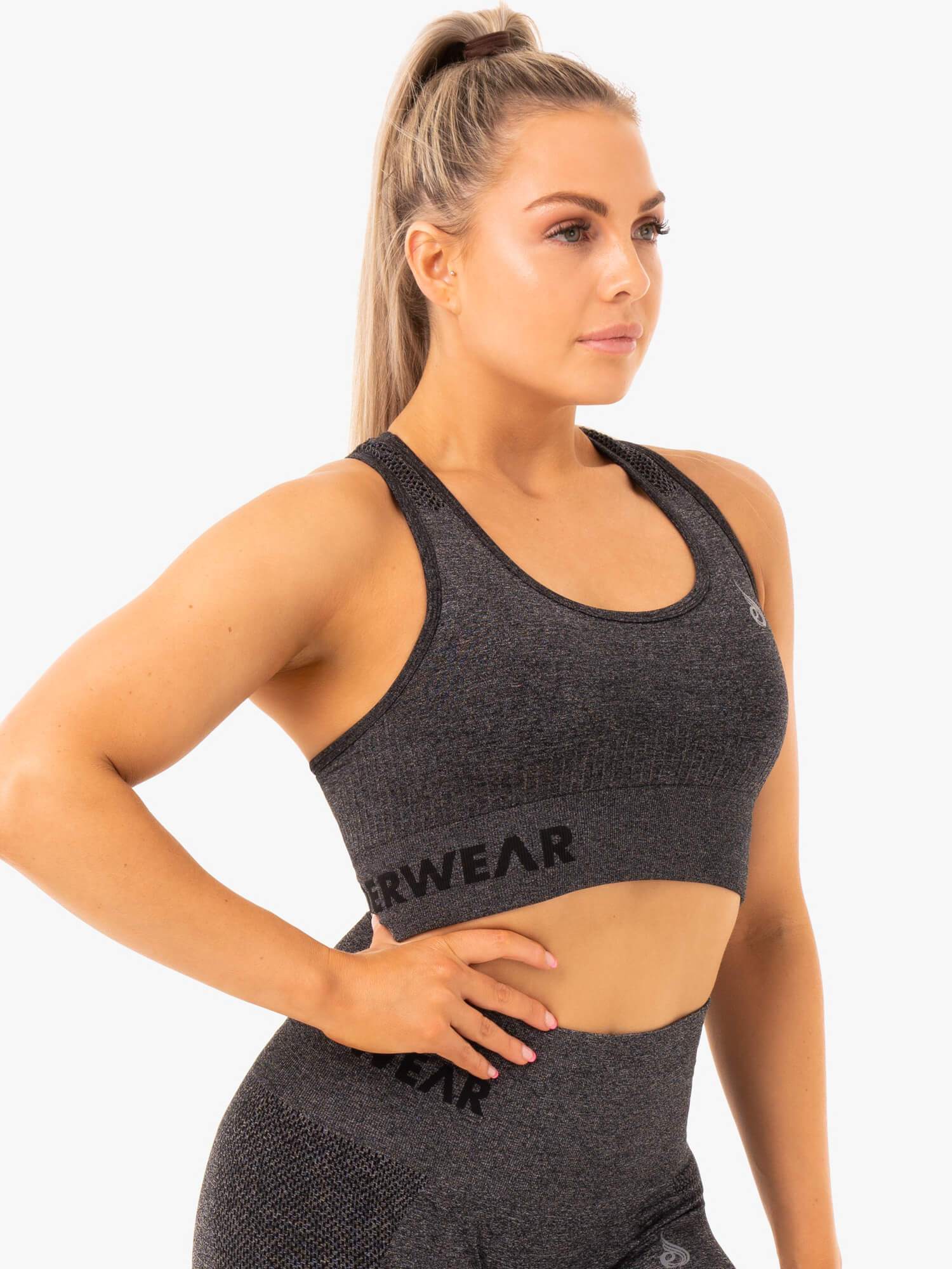 Ryderwear Seamless Staples Sport Bra Charcoal Marl
