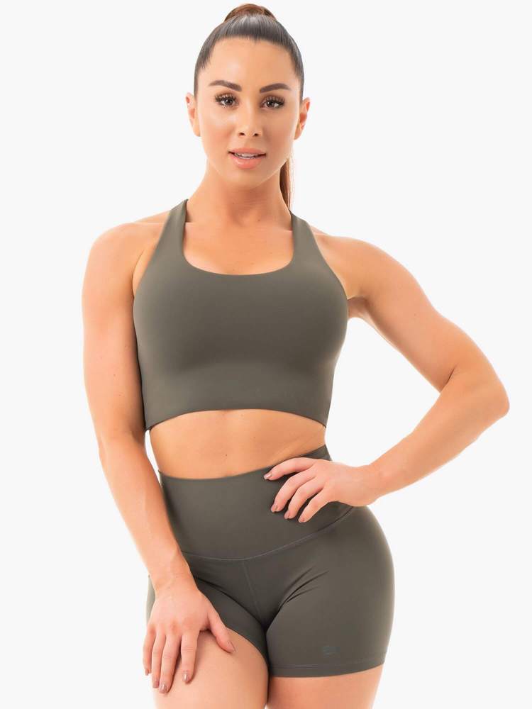 Ryderwear NKD Sports Bra Khaki
