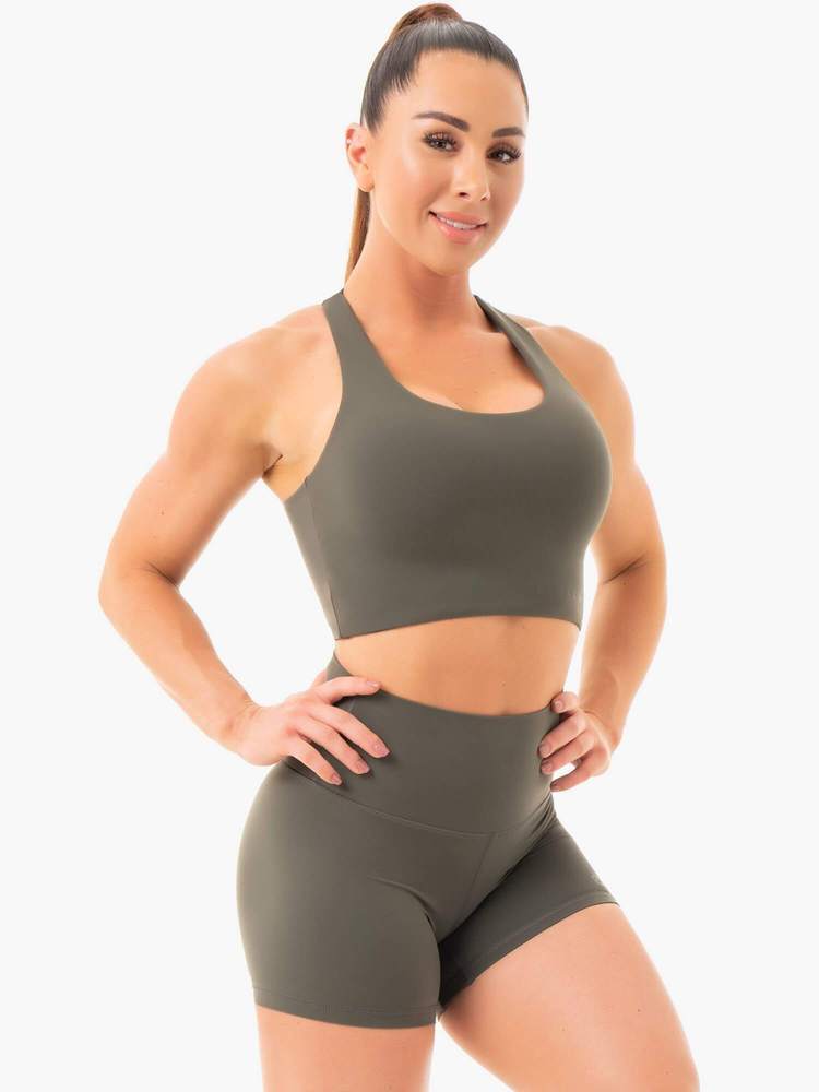 Ryderwear NKD Sports Bra Khaki