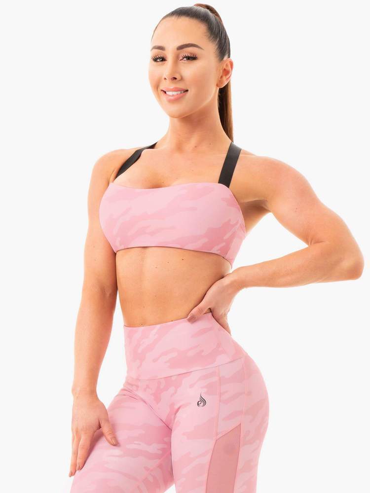 Ryderwear Camo Sport Bra Pink Camo