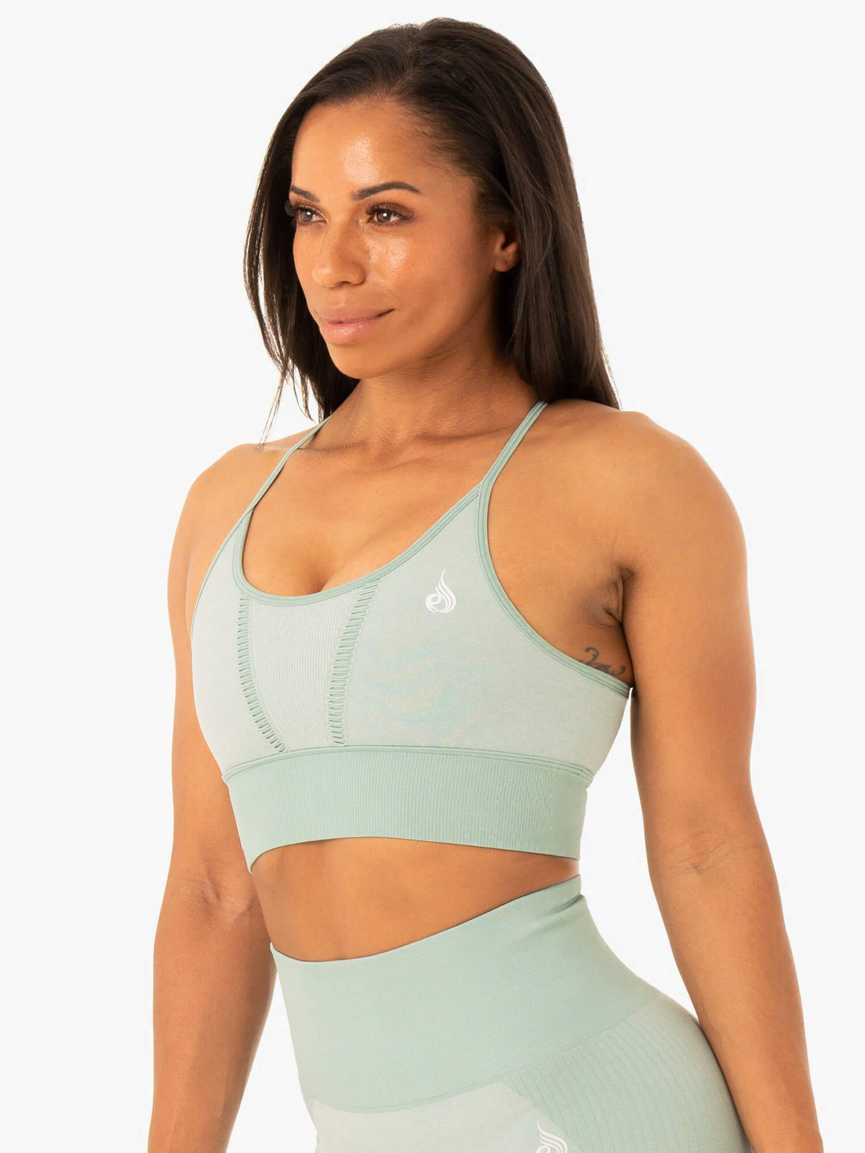 Ryderwear Oasis Seamless Sports Bra Seafoam Blue