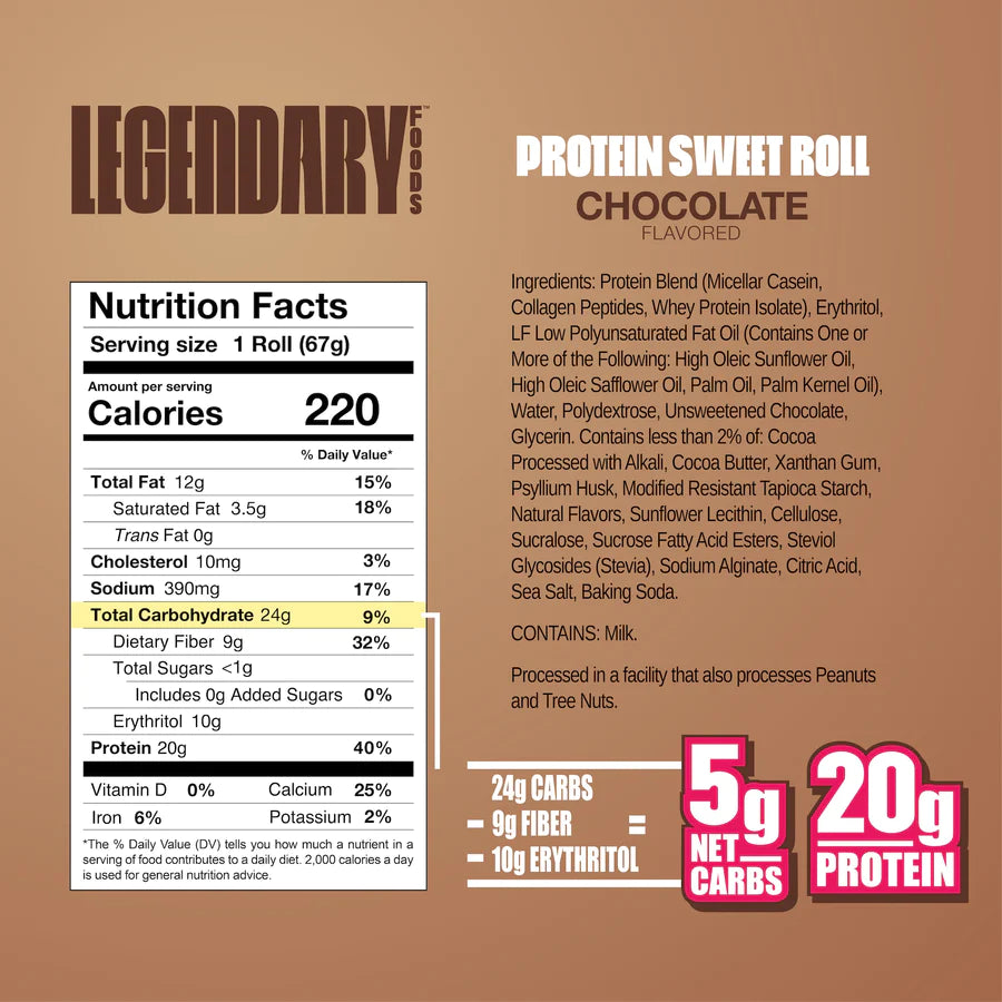 Legendary Foods - Protein Sweet Roll - Box 8