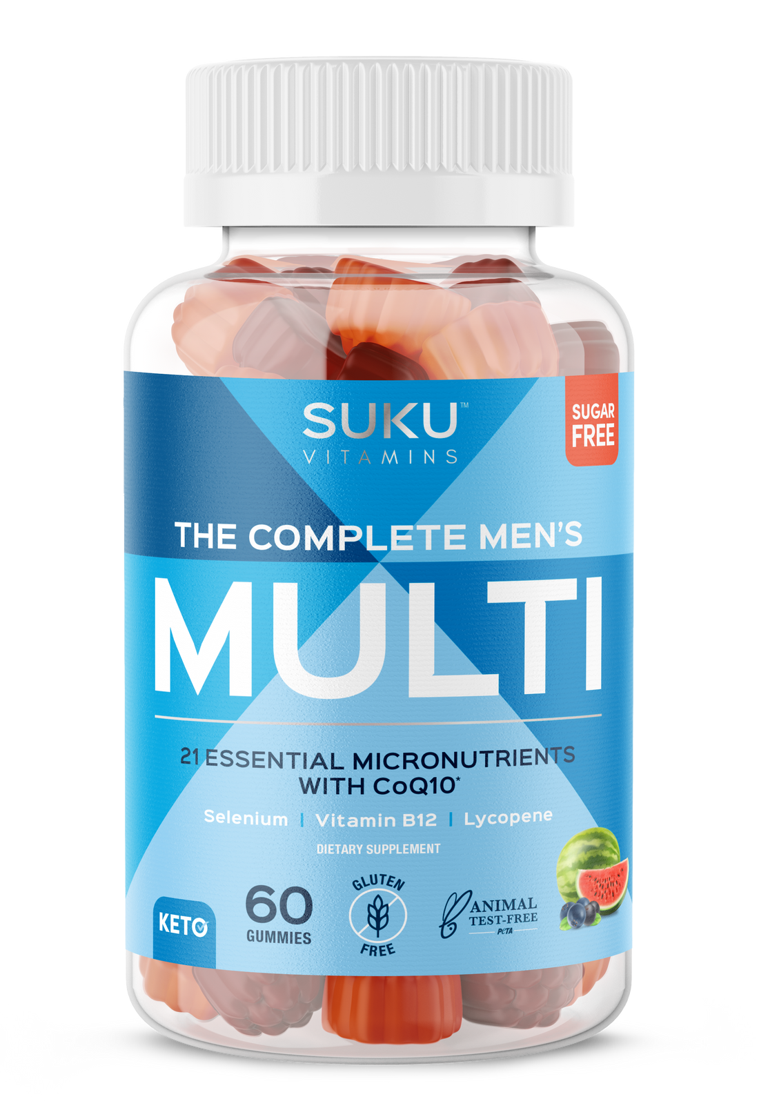 SUKU Vitamins - Le complément multivitaminé complet pour hommes - 60 gommes