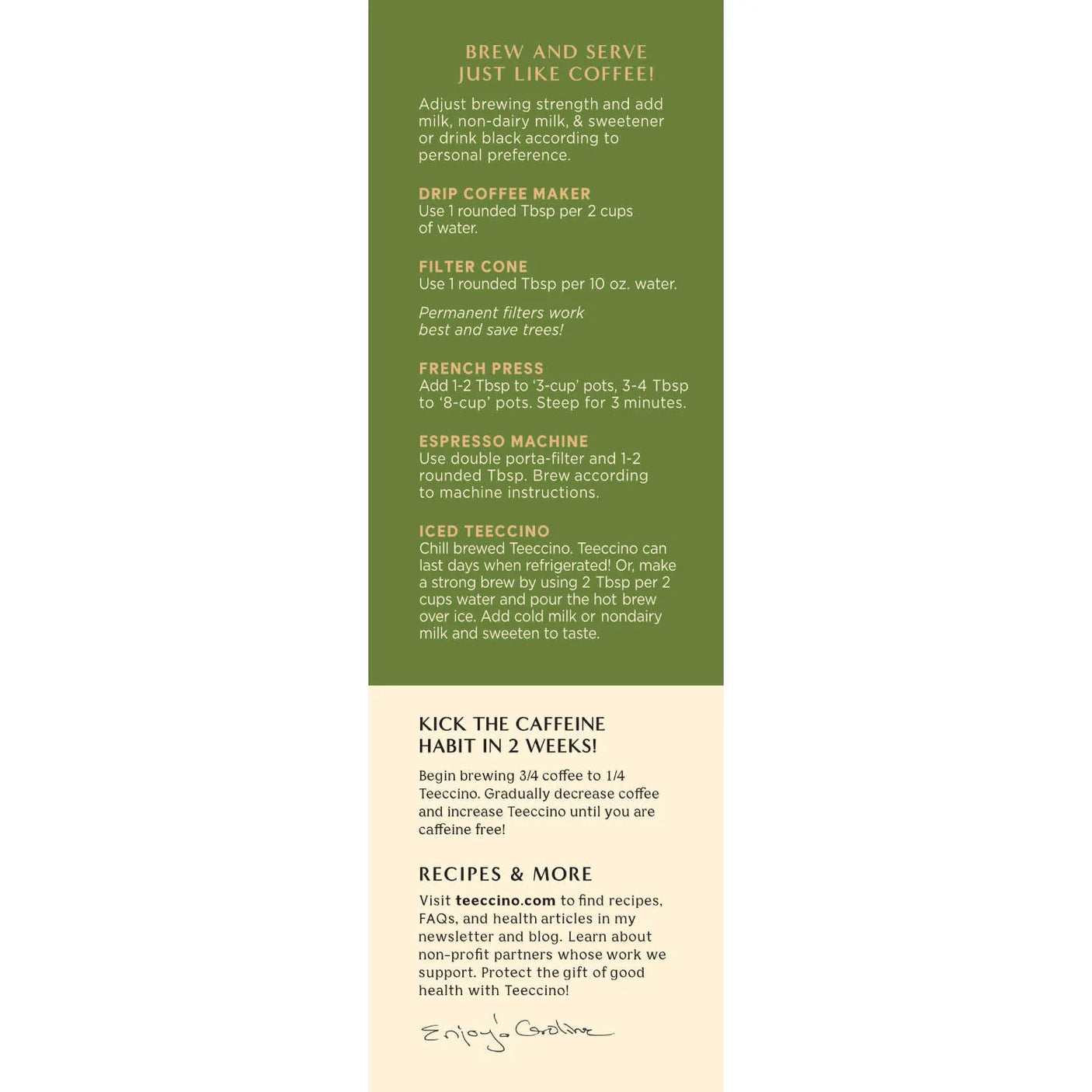 Teeccino - French Roast Chicory Herbal Coffee - 300g