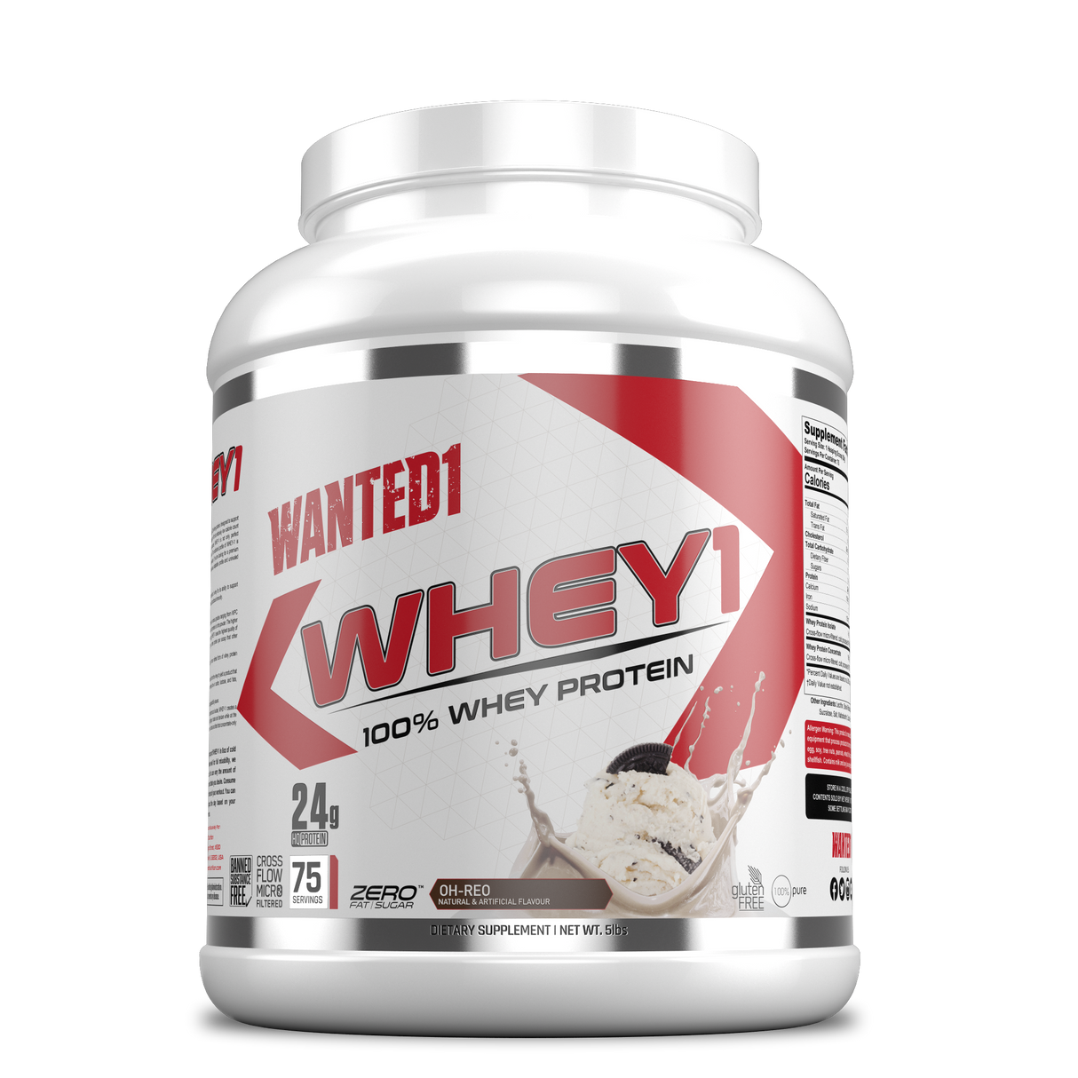 Wanted1 Whey1 - Protéines de lactosérum 100 % - 2,27 kg