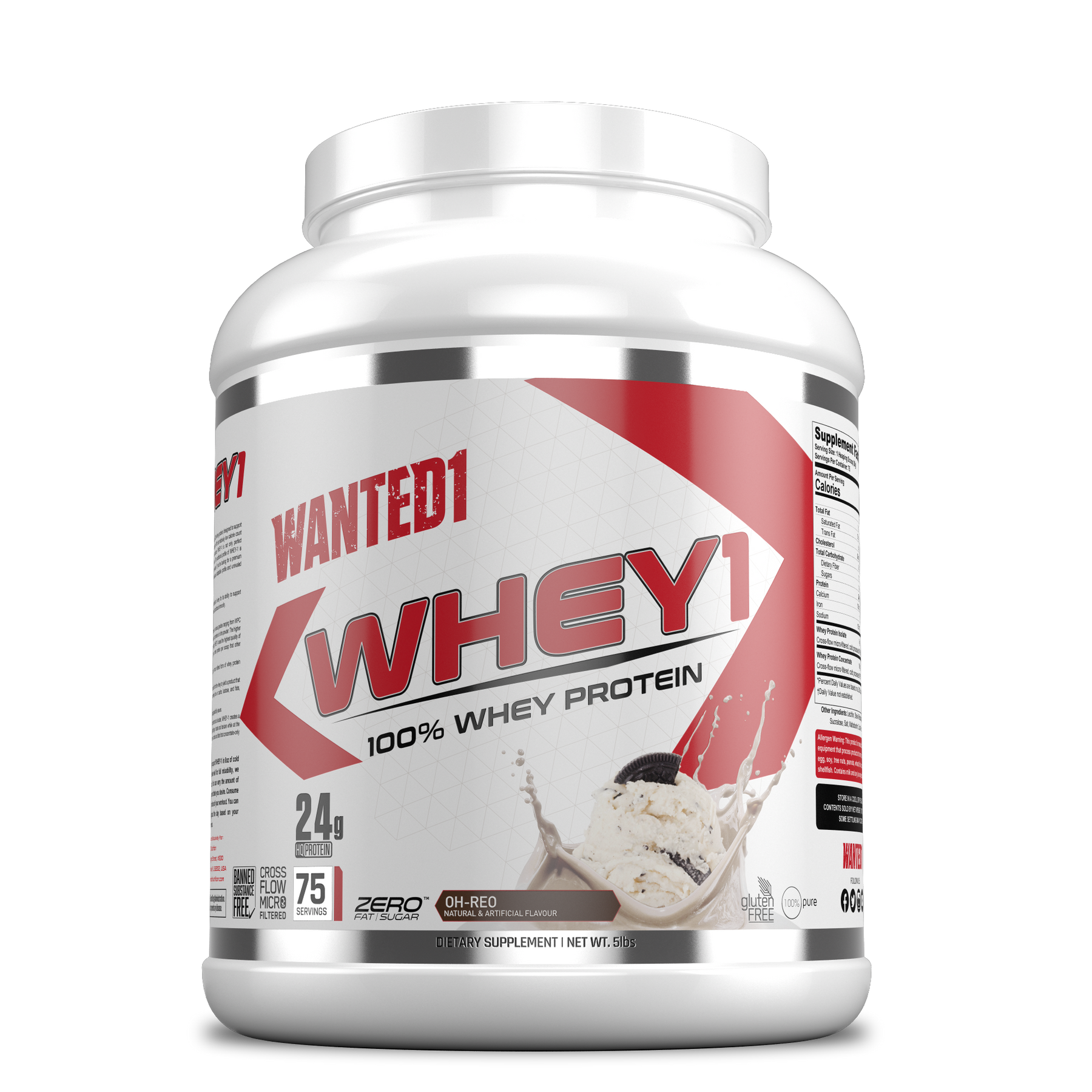 Wanted1 Whey1 -100% Whey Protein - 5lbs