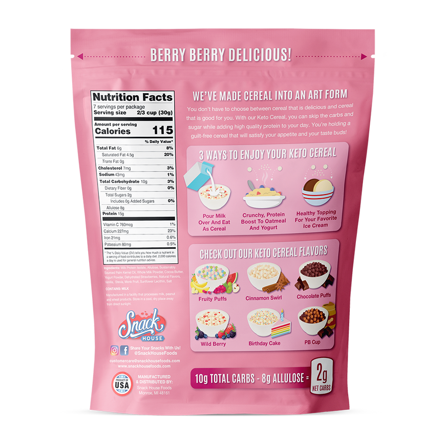 Snack House - Keto Cereal - 7 serving