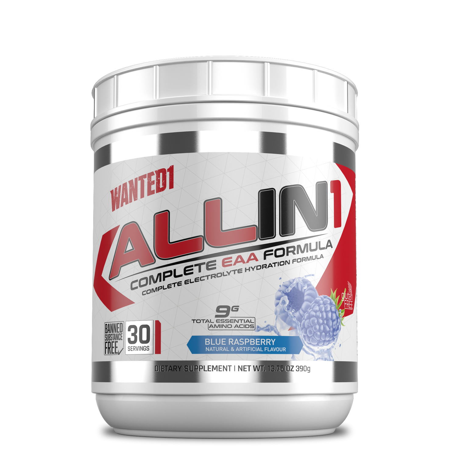 Wanted1 ALLIN1 - Complete EAA's Formula + Electrolytes - 30 serving
