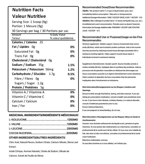 Raw Nutritional Vegan BCAA 270g