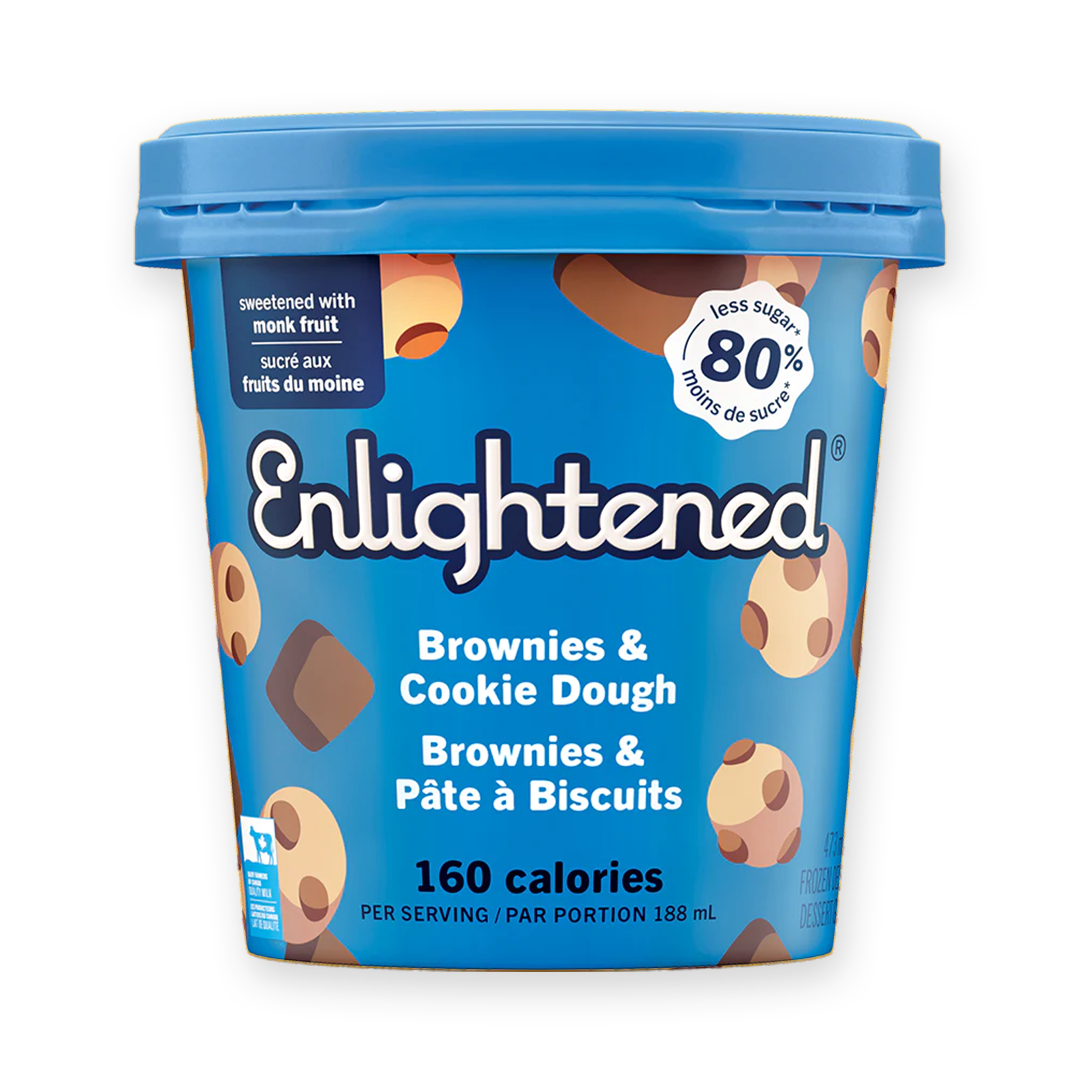 Enlightened - Crème glacée Keto sans sucre ajouté - 473 ml
